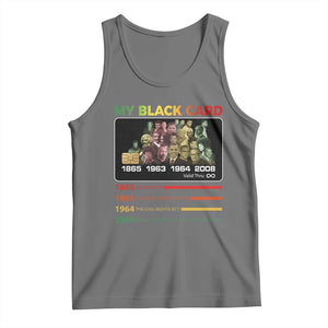 Black History Tank Top My Black Card Greatest African American Leaders TS11 Black Heather Print Your Wear