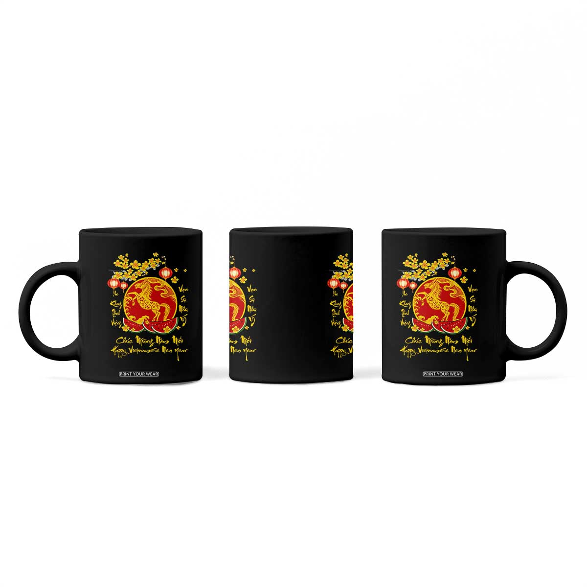 Vietnamese Lunar New Year 2026 Coffee Mug Chuc Mung Nam Moi Tet Holiday Horse Zodiac TS11 Print Your Wear