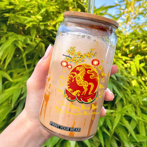 Vietnamese Lunar New Year 2026 Glass Can Chuc Mung Nam Moi Tet Holiday Horse Zodiac TS11 Black Print Your Wear