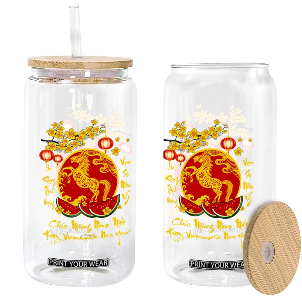 Vietnamese Lunar New Year 2026 Glass Can Chuc Mung Nam Moi Tet Holiday Horse Zodiac TS11 Print Your Wear