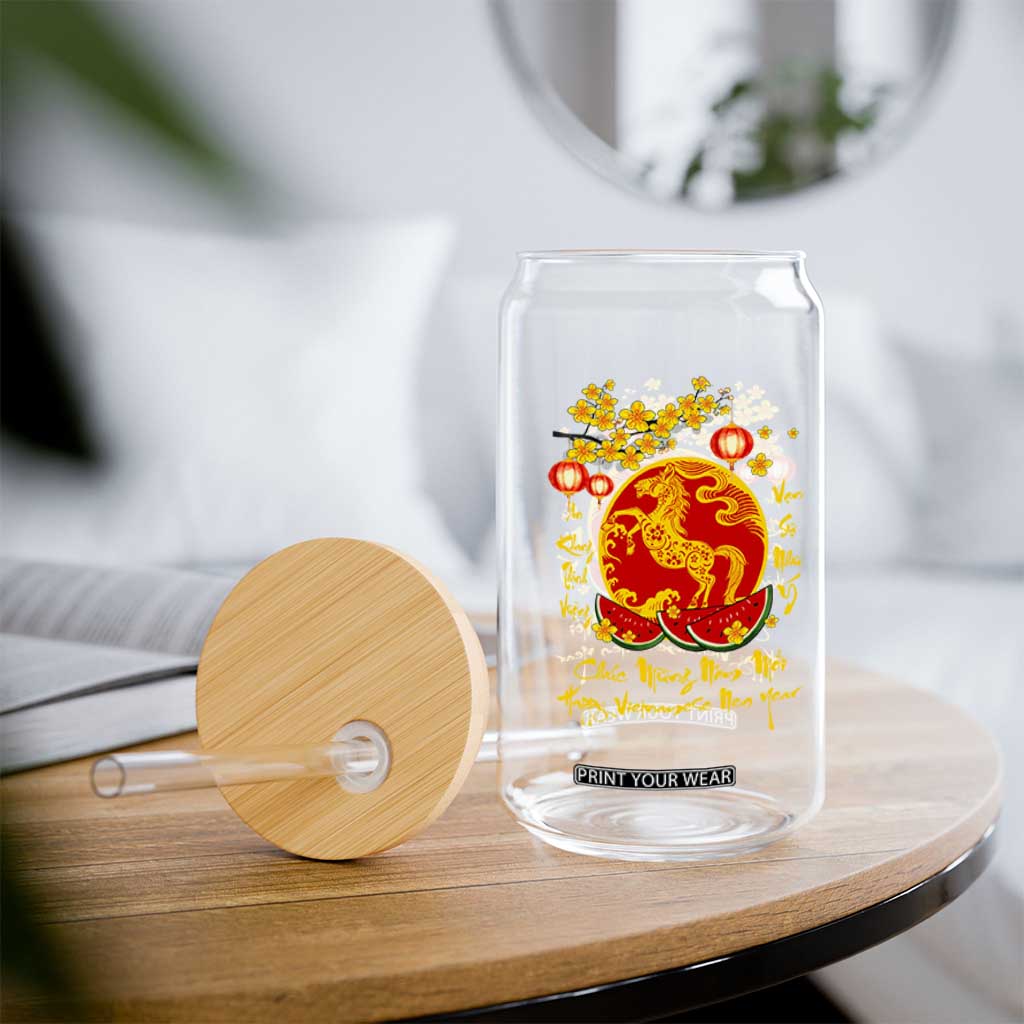 Vietnamese Lunar New Year 2026 Glass Can Chuc Mung Nam Moi Tet Holiday Horse Zodiac TS11 Print Your Wear