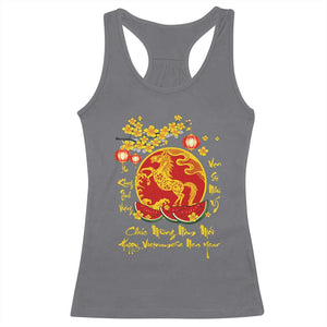 Vietnamese Lunar New Year 2026 Racerback Tank Top Chuc Mung Nam Moi Tet Holiday Horse Zodiac TS11 Charcoal Print Your Wear