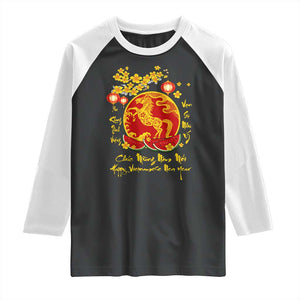 Vietnamese Lunar New Year 2026 Raglan Shirt Chuc Mung Nam Moi Tet Holiday Horse Zodiac TS11 Black White Print Your Wear
