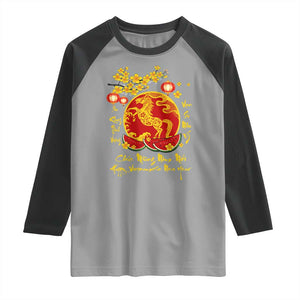 Vietnamese Lunar New Year 2026 Raglan Shirt Chuc Mung Nam Moi Tet Holiday Horse Zodiac TS11 Sport Gray Black Print Your Wear