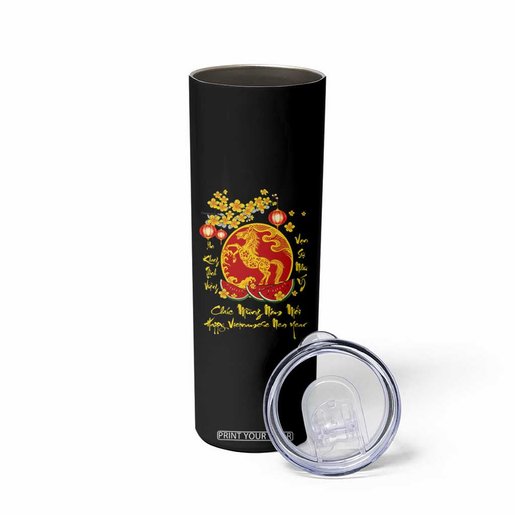 Vietnamese Lunar New Year 2026 Skinny Tumbler Chuc Mung Nam Moi Tet Holiday Horse Zodiac TS11 Print Your Wear