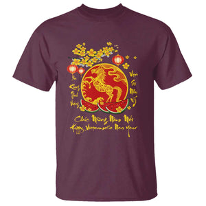 Vietnamese Lunar New Year 2026 T Shirt Chuc Mung Nam Moi Tet Holiday Horse Zodiac TS11 Maroon Print Your Wear