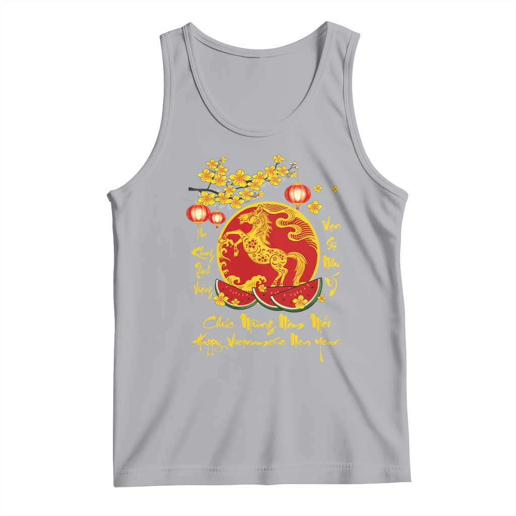 Vietnamese Lunar New Year 2026 Tank Top Chuc Mung Nam Moi Tet Holiday Horse Zodiac TS11 Athletic Heather Print Your Wear