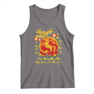 Vietnamese Lunar New Year 2026 Tank Top Chuc Mung Nam Moi Tet Holiday Horse Zodiac TS11 Deep Heather Print Your Wear