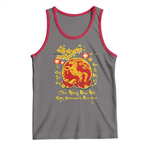 Vietnamese Lunar New Year 2026 Tank Top Chuc Mung Nam Moi Tet Holiday Horse Zodiac TS11 Deep Heather Red Print Your Wear