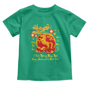 Vietnamese Lunar New Year 2026 Toddler T Shirt Chuc Mung Nam Moi Tet Holiday Horse Zodiac TS11 Irish Green Print Your Wear
