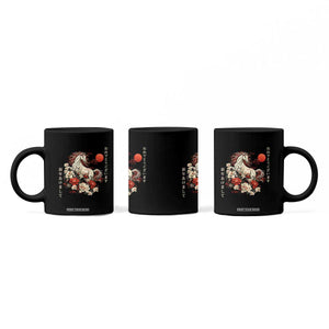 Japanese New Year 2026 Coffee Mug Year Of The Horse Botan Flower TS11 Print Your Wear