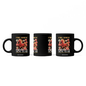 Year of The Fire Horse 2026 Coffee Mug Chinese New Year Peony Flower TS11 Print Your Wear