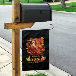 Year of The Fire Horse Garden Flag Funny Chinese Zodiac Lunar New Year 2026 TS11 Print Your Wear