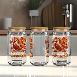 Year of The Fire Horse Glass Can Funny Chinese Zodiac Lunar New Year 2026 TS11 Print Your Wear