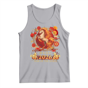 Year of The Fire Horse Tank Top Funny Chinese Zodiac Lunar New Year 2026 TS11 Athletic Heather Print Your Wear