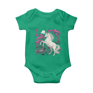 Japanese New Year 2026 Baby Onesie Year Of The Horse Sakura Cherry Blossom Shrine TS11 Irish Green Print Your Wear