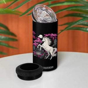 Japanese New Year 2026 4 in 1 Can Cooler Tumbler Year Of The Horse Sakura Cherry Blossom Shrine TS11 Print Your Wear