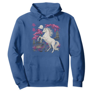 Japanese New Year 2026 Hoodie Year Of The Horse Sakura Cherry Blossom Shrine TS11 Royal Blue Print Your Wear