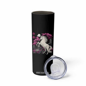 Japanese New Year 2026 Skinny Tumbler Year Of The Horse Sakura Cherry Blossom Shrine TS11 Print Your Wear