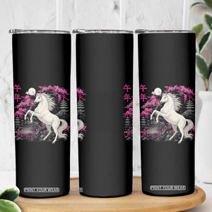 Japanese New Year 2026 Skinny Tumbler Year Of The Horse Sakura Cherry Blossom Shrine TS11 Print Your Wear