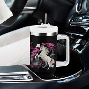 Japanese New Year 2026 Tumbler With Handle Year Of The Horse Sakura Cherry Blossom Shrine TS11 Print Your Wear