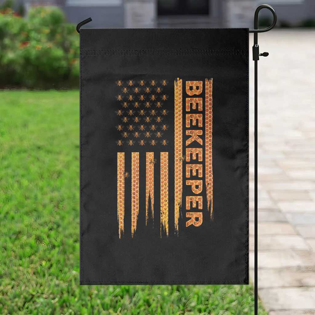 Beekeeping American Flag Honeycomb Honey Bees Beekeeper Garden Flag TS11 Print Your Wear