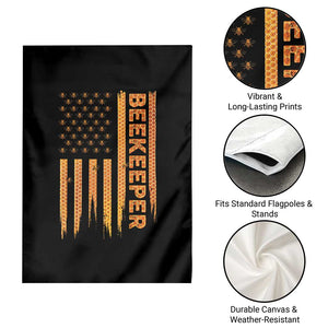 Beekeeping American Flag Honeycomb Honey Bees Beekeeper Garden Flag TS11 Print Your Wear