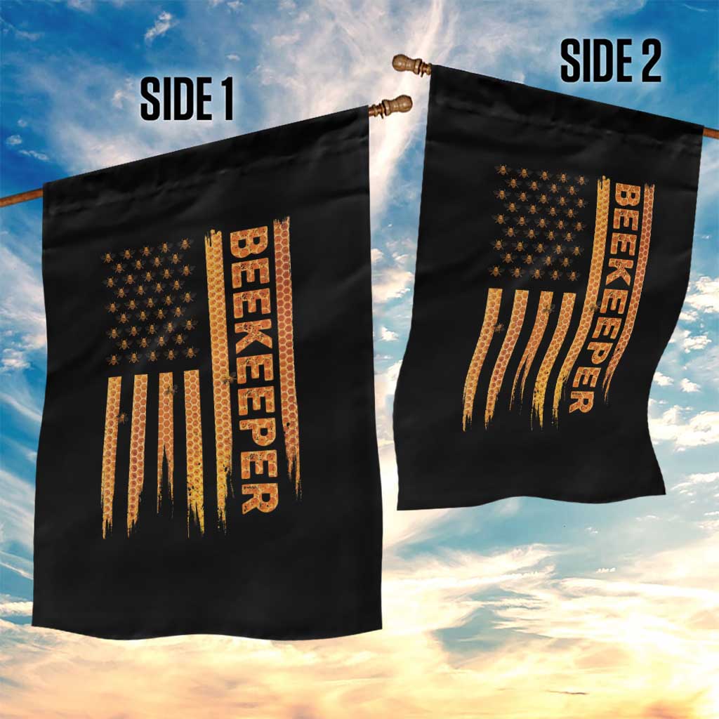 Beekeeping American Flag Honeycomb Honey Bees Beekeeper Garden Flag TS11 Print Your Wear
