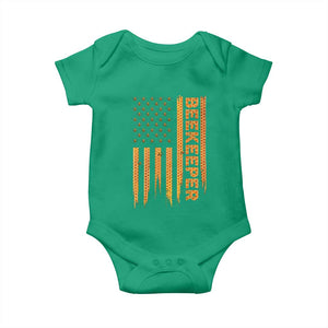 Beekeeping American Flag Honeycomb Honey Bees Beekeeper Baby Onesie TS11 Irish Green Print Your Wear