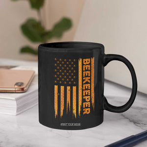 Beekeeping American Flag Honeycomb Honey Bees Beekeeper Coffee Mug TS11 Print Your Wear