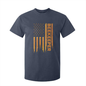 Beekeeping American Flag Honeycomb Honey Bees Beekeeper T Shirt For Kid TS11 Navy Print Your Wear