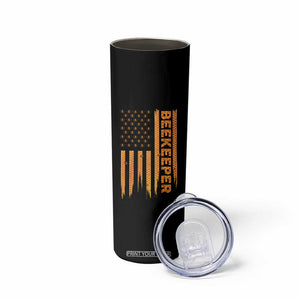 Beekeeping American Flag Honeycomb Honey Bees Beekeeper Skinny Tumbler TS11 Print Your Wear