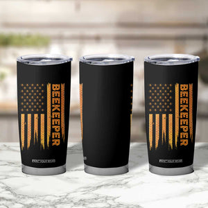 Beekeeping American Flag Honeycomb Honey Bees Beekeeper Tumbler Cup TS11 Print Your Wear