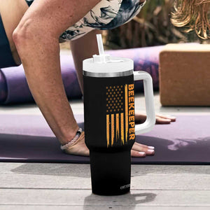 Beekeeping American Flag Honeycomb Honey Bees Beekeeper Tumbler With Handle TS11 Print Your Wear