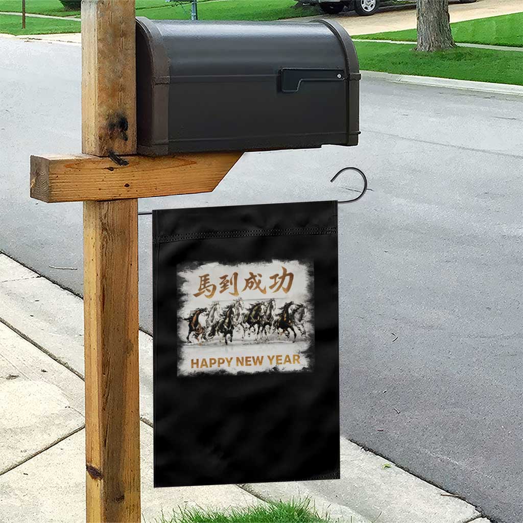 Year of The Horse 2026 Garden Flag Happy New Year Gallop Of The 8 Horses TS11 Print Your Wear