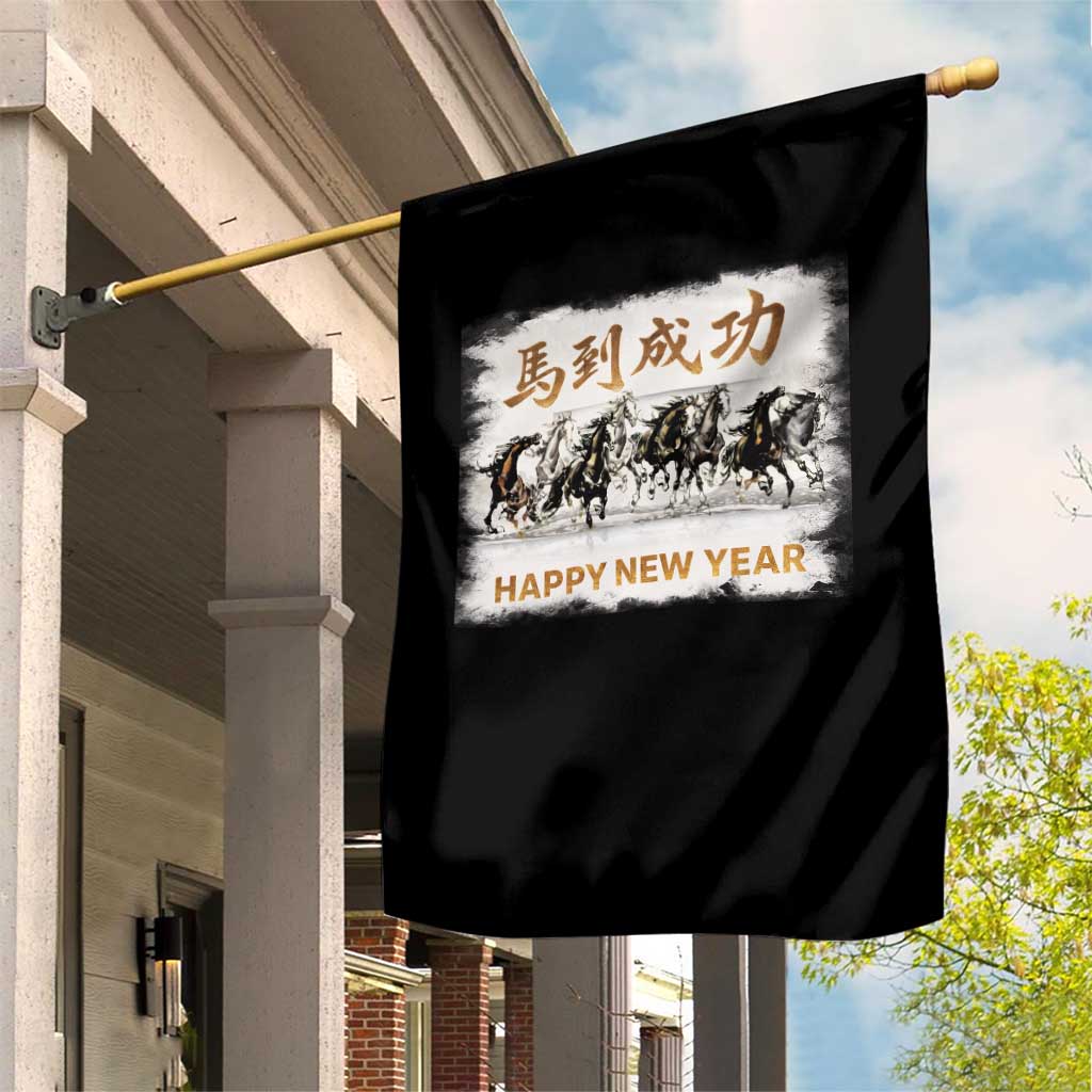 Year of The Horse 2026 Garden Flag Happy New Year Gallop Of The 8 Horses TS11 Print Your Wear