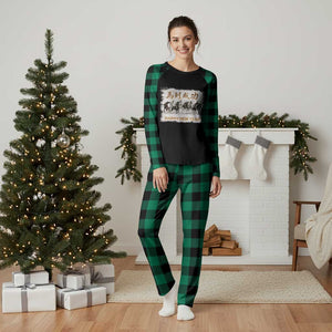 Year of The Horse 2026 Plaid Pajama Set Happy New Year Gallop Of The 8 Horses TS11 Green Plaid Print Your Wear