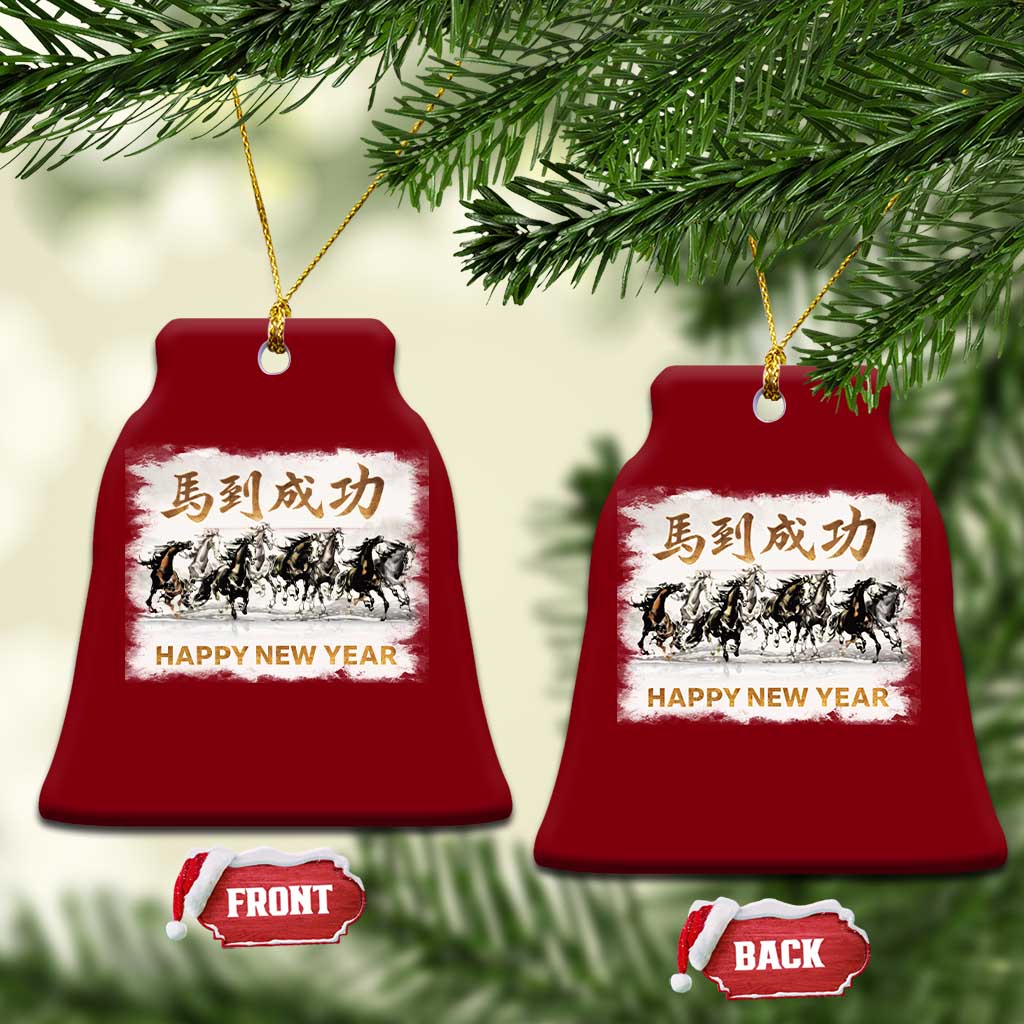 Year of The Horse 2026 Ceramic Ornament Happy New Year Gallop Of The 8 Horses TS11 Print Your Wear