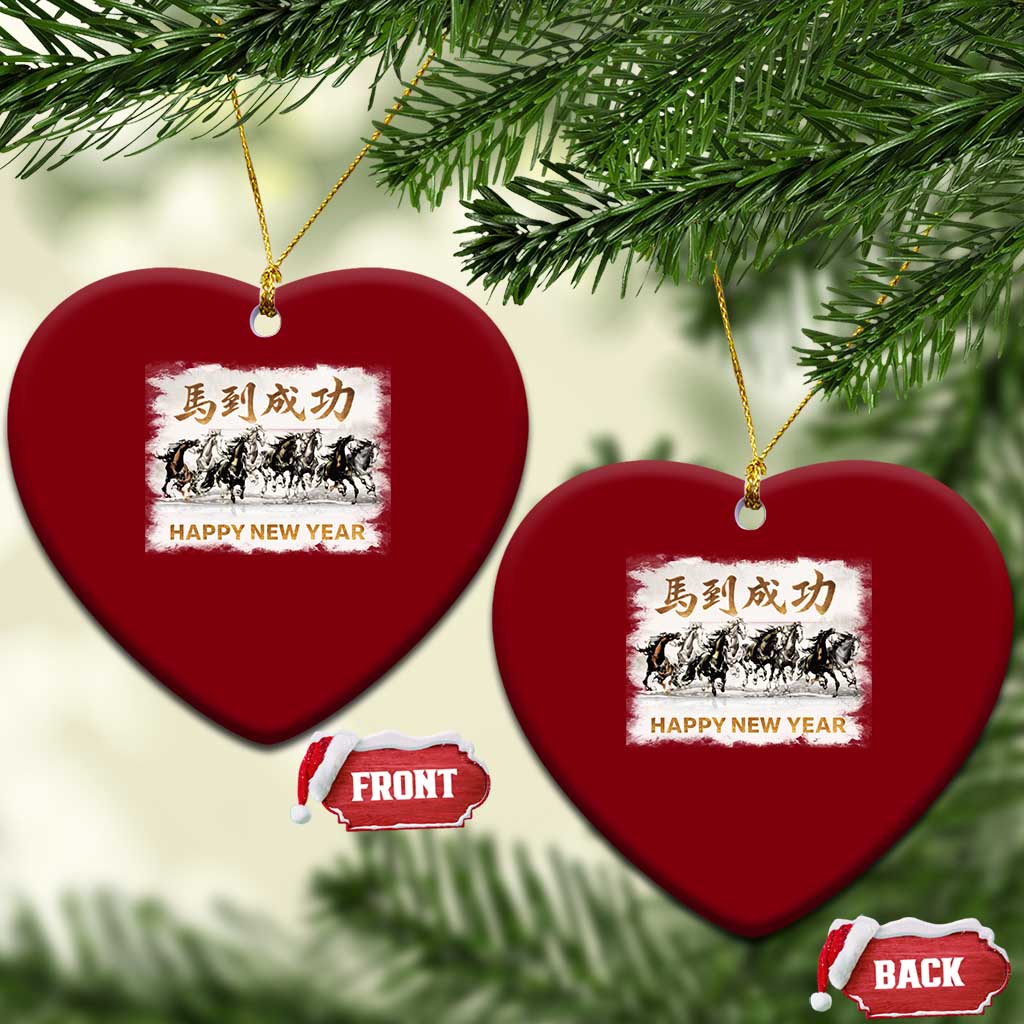 Year of The Horse 2026 Ceramic Ornament Happy New Year Gallop Of The 8 Horses TS11 Print Your Wear
