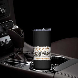 Year of The Horse 2026 Skinny Tumbler Happy New Year Gallop Of The 8 Horses TS11 Print Your Wear