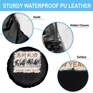 Year of The Horse 2026 Spare Tire Cover Happy New Year Gallop Of The 8 Horses TS11 Print Your Wear