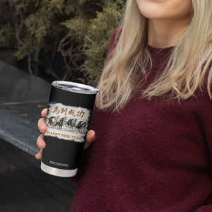 Year of The Horse 2026 Tumbler Cup Happy New Year Gallop Of The 8 Horses TS11 Print Your Wear