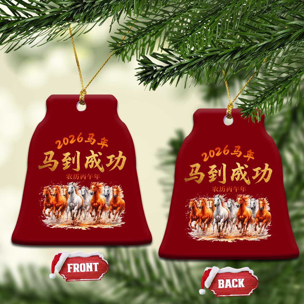 Gallop Of The 8 Horses Ceramic Ornament Chinese New Year 2026 Year of The Horse TS11 Print Your Wear