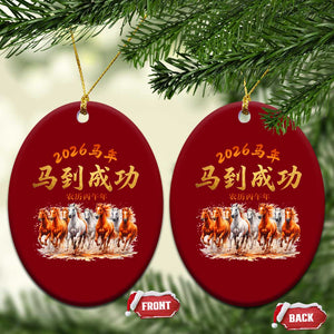 Gallop Of The 8 Horses Ceramic Ornament Chinese New Year 2026 Year of The Horse TS11 Print Your Wear