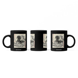 Japanese New Year 2026 Coffee Mug Year Of The Horse Tsunami Ukiyo e Art TS11 Print Your Wear