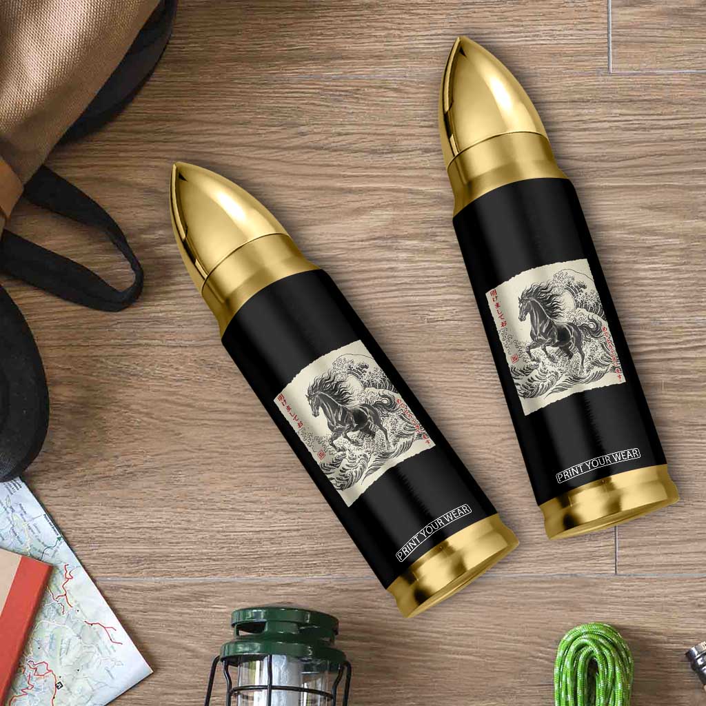 Japanese New Year 2026 Bullet Tumbler Year Of The Horse Tsunami Ukiyo e Art TS11 Print Your Wear