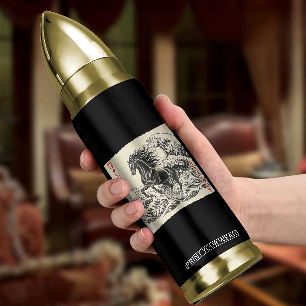 Japanese New Year 2026 Bullet Tumbler Year Of The Horse Tsunami Ukiyo e Art TS11 Print Your Wear