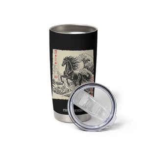 Japanese New Year 2026 Tumbler Cup Year Of The Horse Tsunami Ukiyo e Art TS11 Print Your Wear