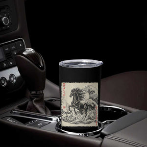 Japanese New Year 2026 Tumbler Cup Year Of The Horse Tsunami Ukiyo e Art TS11 Print Your Wear