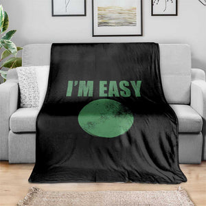 Funny I'm Easy Snowboard Ski Throw Blanket Green Circle Retro Mountain Sign TS11 Print Your Wear
